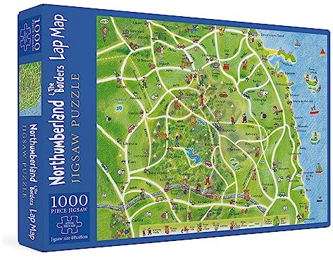 Northumberland & The Borders Lap Map 1,000 Piece Deluxe Jigsaw Puzzle