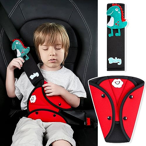 Coussin Ceinture Securite Enfant, Voiture Ceinture de Sécurité Coussinets d'Epaule, Coussinets de Ceinture de Sécurité Amovibles de Haute Qualité pour Garçons et Filles