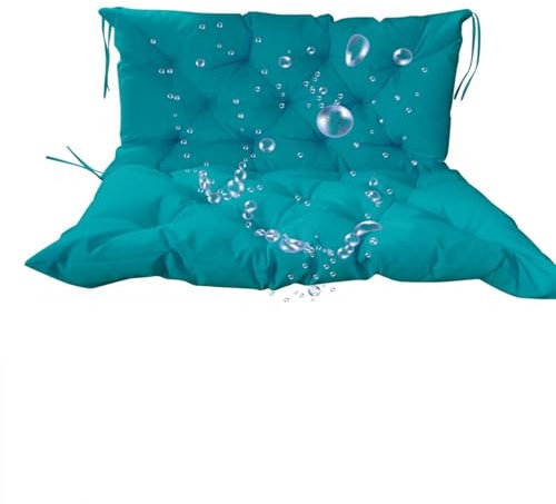 HUJZJY Gartenpolster 120x100cm, Bankauflage Sitzkissen Rückenkissen Outdoor Polsterauflage, Gartenbankauflage für Gartenmöbel Bankkissen Sitzauflage für Gartenbank Hollywoodschaukel