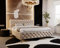 Emporius Polsterbett 180x200cm Laval - Glamour Bett mit Lattenrost, Kopfteil - Doppelbett Samt Schlafzimmerbett Chesterfield - Velvet (Beige - Paros 02)