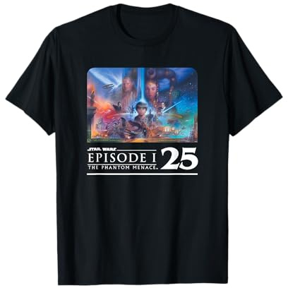 Star Wars Episode I The Phantom Menace 25th Anniversary Epic T-Shirt