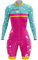 Generic Ironman Triathlon-Radanzug für Damen, mit Gel-gepolsterten Shorts, in Rosa, Blau und Schwarz, Mountainbike-Overall für Outdoor-Sport, Größe XS-3XL, 21, XL