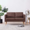 Homgoday Stoffsofa, Wohnzimmer, 2-Sitzer-Sofa, brauner Stoff, modernes Bett, 2-Sitzer-Sofa, modernes Sofa, Doppelsofa, Zweisitzer-Sofas