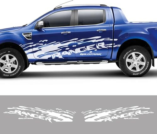 LYABYT Pickup Tür Seitenaufkleber LKW Grafik Splash Aufkleber Vinyl Film Dekor Abdeckung Auto Zubehör, für Ford Ranger Raptor Wildtrak