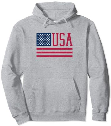 USA Damen Herren Amerikanische Flagge Pullover Hoodie