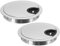 PATIKIL Cable Hole Cover, 2pcs 3.15inch/80mm Desk Wire Cord Cable Grommets Hole Cover for Office PC Desk Cable Organizer, Silver