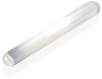 NKlaus Selenita Masajeador de 15 cm – Varilla de piedra curativa hecha a mano para reflexología, Reiki y curación de chakras, pulido suave para energía y relajación