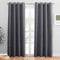 PONY DANCE Thermovorhang Hitzeschutz Haustür Verdunklungsvorhänge mit Ösen 2er Set H 210 x B 140 cm Schlafzimmer Gardinen und Vorhänge Grau Blickdicht Thermal Curtain