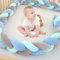 EXZFW Geflochten Nestchen FüR Babybett Geflochten Umrandungen Bettschlange Geflochten Baby Geflochtene Bettschlange Bettumrandung FüR Babybett Bettumrandung Geflochten Bettschlangen,No02,150cm