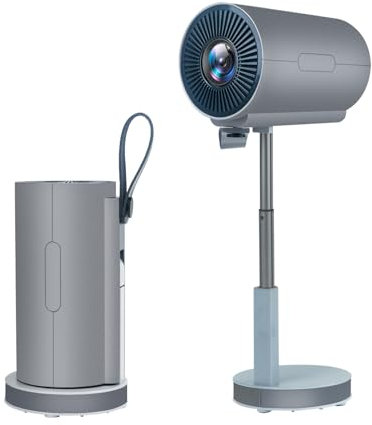 Mini proyector con WiFi y Bluetooth, proyector de películas inteligente nativo 1080P, proyector portátil 4K con enfoque eléctrico, Keystone automático, altavoz integrado de 5 W, proyector de teléfono