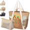 AUNGKWANG 2 Stück Mesh Strandtasche XXL Familie, Badetasche Damen, Große Wasserdichte Strandtasche Damen mit Kleine Badetasche, Beach Bag für Strand, Urlaub, Pool, Reisen Einkaufen und Alltag, Braun
