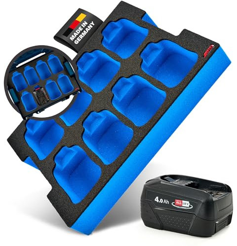 APTEX Schaumeinlage passend für 8x Bosch Akkus PBA 4.0 Ah für L-Boxx 102, 136