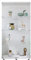 QMTXBYJ Glasvitrine in,164x81x37cm, Modern Vitrine mit 4 Regalen, 2 Türen Glas Vitrine Vitrinenschrank, Glasschrank Standvitrine aus Gehärtetes Glas und Holz, für Wohnzimmer