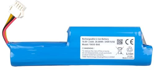 2600 mAh Akku Kompatibel mit Vileda VR 102, VR One, VR 201 PetPro, VR 303 Saugroboter, Ersatz Kompatibel mit Vileda R9VR102, 167129, 0769-03, 18650-AA