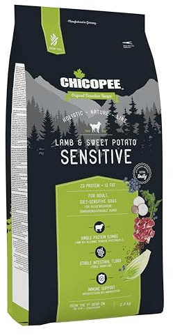 Chicopee Holistic Nature Line | Sensitive | Hundefutter trocken | Lamm & Süßkartoffel | Getreidefrei | Monoprotein | Inspiriert von der Natur Kanadas | 2 kg