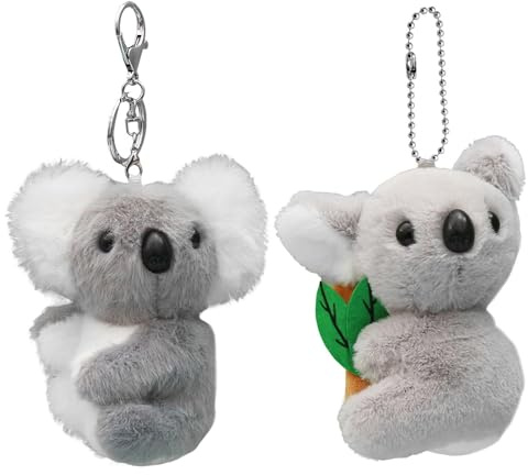 2 Porte-Clés Koala, Porte-Clés Mignons, Porte-Clés pour Femmes, Pendentif De Décoration De Sac, Jouets en Peluche De Dessin Animé.