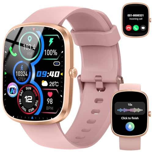 IA Montre Connectée Femme Homme avec ChatGPT, 1.91''Smartwatch avec Appel Bluetooth, Etanche IP68 Montre Sport Podometre Cardiofrequencemetre Sommeil, 120+Sportifs Montre Intelligente pour Android iOS