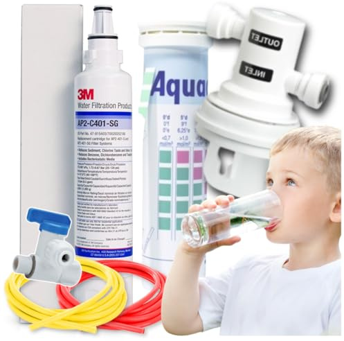 3M Untertisch Trinkwasserfilter Küchenfilter Wasserfiltersystem Mit Schnellwechselkopf 0.5 Mikron Weiß 10.2 x 26.5 cm AP2-C405-SG