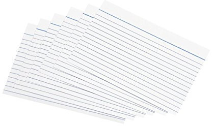 5 Star Karteikarten beidseitig liniert 152 x 102 mm 100 Stück weiß