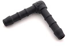 2x 4mm 90' Right Angle Connectors for Washer / Heater Hose, Tube or Pipe - FREE FIRST CLASS UK POSTAGE!