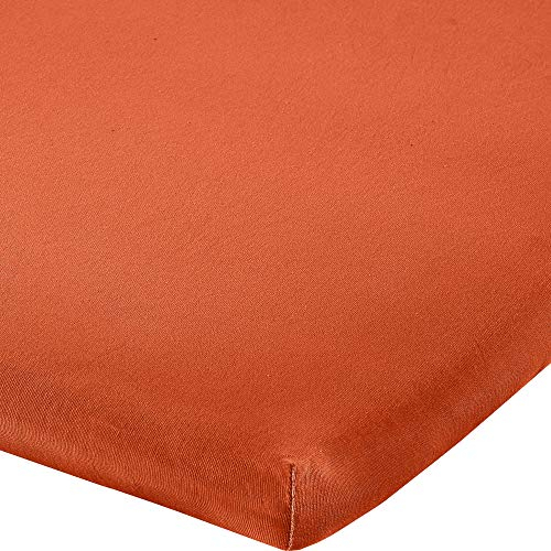 Erwin Müller Topper-Spannbettlaken Freising Elasthan-Jersey-Stretch - apfelsine Größe 120x200 cm - 130x220 cm - dehnbar, antipilling, bügelfrei, Rundumgummi