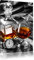 Pixxprint Man Things mit Whiskey und Uhr B&W, Größe: 100x70cm, Leinwandbild, fertig gespannt, Wandbild, Dekoration, Kunstdruck, kein Poster