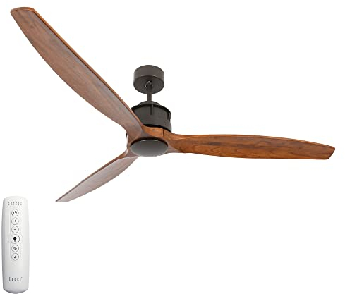 LUCCI AIR 210507 Airfusion Akmani Ventilador de techo 60 Orb madera de nogal