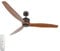 Lucci air Deckenventilator Akmani, Ventilator inkl. Fernbedienung, moderner Deckenlüfter mit 3-Echtholz-Flügeln, Ø 152 cm