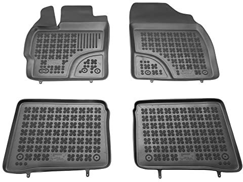 REZAW - PLAST Antirutschmatten Auto fußmatten passt für Toyota Prius III (XW30) 2009-2015 Kompletter Schutz für Ihr Auto bei Allen Wetterbedingungen mit perfekt passenden Anti rutsch gummimatten