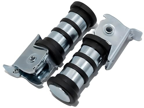 SET Soziusfußraste links u. rechts schwarz 3 Ringe verzinkt SIMSON | Verzinkt, links und rechts, OEM 10900-L01, 344600 kompatibel mit Simson Schwalbe KR 51/1F 1968-1980
