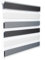 WOLTU Doppelrollo Klemmfix ohne Bohren Weiß+Grau+Anthrazit B60 x H150 cm, Duo Rollo Zebrarollo Fensterrollo Klemmrollo Seitenzugrollo Easyfix lichtdurchlässig & verdunkelnd Rollos für Fenster und Tür