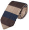 WANYING Herren 7cm Schmale Strickkrawatte Gestrickte Narrow Krawatte Retro Sporty Casual Büro Basic für Gentleman - Khaki Dunkelblau Braun