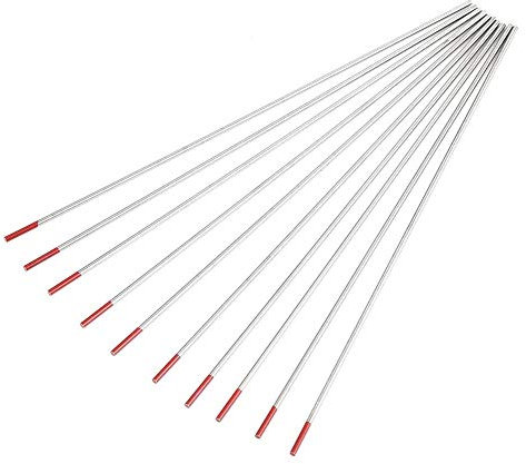 Wolframelektrodenschießen Professioneller 2% thorierter Toriumstab für WIG-Schweißgerät, WT20, Rot (2,4 mm * 150 mm)