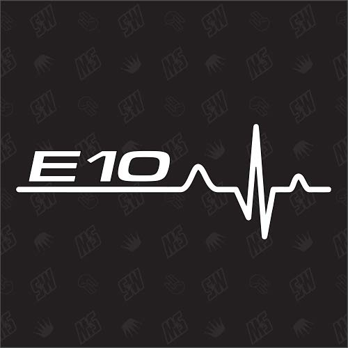 speedwerk-motorwear E10 Herzschlag - Aufkleber, Autoaufkleber, Scheibenaufkleber, Auto, Tuning, Fan, Sticker, Design, Car, EKG, Herzlinie