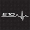 speedwerk-motorwear E10 Herzschlag - Aufkleber, Autoaufkleber, Scheibenaufkleber, Auto, Tuning, Fan, Sticker, Design, Car, EKG, Herzlinie