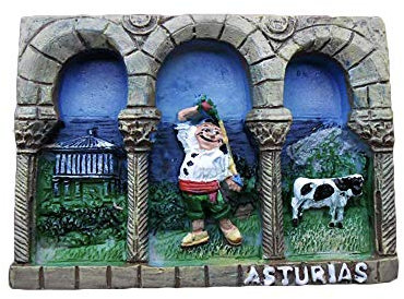 3D Asturias España Refrigerador Imán de Nevera Recuerdos Turísticos Hecho A Mano de Resina Artesanía Pegatinas Magnéticas Inicio Cocina Decoración Regalo de Viaje