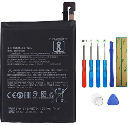 Swark Battery BN45 Compatible with Redmi 9 M2004J19G, M2004J19Cwith Tools
