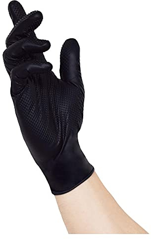 50× Handschuhe Nitras -ToughGrip N- Schwarz, 2XL