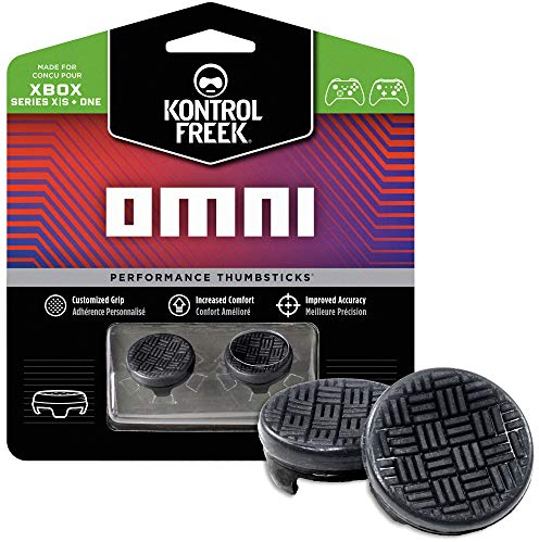 KontrolFreek Omni Performance Thumbsticks für Xbox One | Performance Thumbsticks | 2 x Kurz Konkav | Schwarz