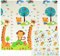CCLIFE Krabbelmatte Spielmatte Baby Schadstofffrei 196x176x1cm Faltbar Spielunterlage Spielteppich Groß Rutschfest Beidseitig Tragbar Wasserdicht für Innen Außen Bunt