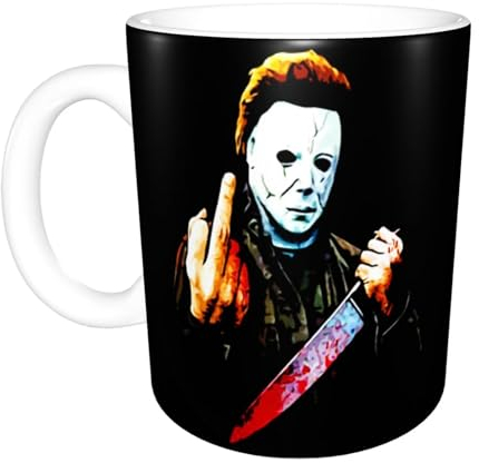 CUICAN Michael-Myers Weihnachtsgeschenke Urlaub Geburtstag Geschenk Tasse Halloween Film Kaffeetasse Reisebecher