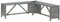 vidaXL Banc d'angle de Jardin et Jardinière Banc de Patio avec Pots de Fleurs Banc de Terrasse avec Bac à Plante Extérieur 117 cm Gris Bois d'Acacia
