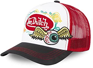 Tracker Kappe Herren Langlebig, Cap Herren, Fliegende Augen, Perfekter Halt, Rot, Einheitsgröße