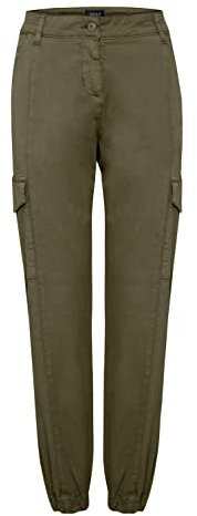 OXMO Coco Damen Cargo Hose Stoffhose Regular Fit, Größe:S, Farbe:Ivy Green (190512)