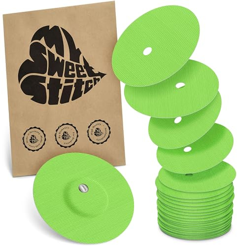 MySweetStitch - 25 x FreeStyle Libre 3 cerotti sensore, Overpatch rotondo Ø 60mm, con foro di ventilazione, cerotto impermeabile, traspirante, delicato sulla pelle, Verde