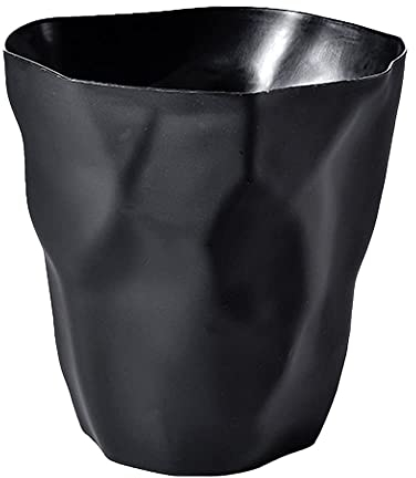 Ailler Poubelle de Bureau/Corbeille a Papier/Poubelle de Chambre, Poubelle Corbeille à Papiers en Plastique Bureau Chambre Irrégulière Écologique, pour Le Bureau, la Chambre (Le Noir)