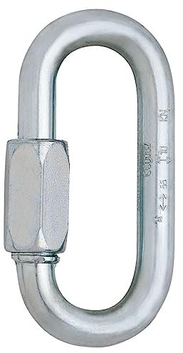 EDELRID Unisex Screwlink Schraubglied, Silver, 10MM