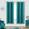 KOUFALL Coastal Decor Marine Teal Vorhänge 160 cm Länge für Schlafzimmer Ozean Dekor Raum Verdunkelung Vorhang für Boot Fenster Strand Wanddekoration