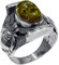 Ringe 925 Sterling-Silber für Herren Damen Bernstein Edelstein Finger Ringe Handgefertigter Designer Filigran Mode Schmuck für Gifts Größe 19