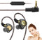 Auricolari per monitor in-ear,HiFi Dynamic Deep Bass Sound Headset - Auricolare cablata portatile per musicisti Cantanti audiofili